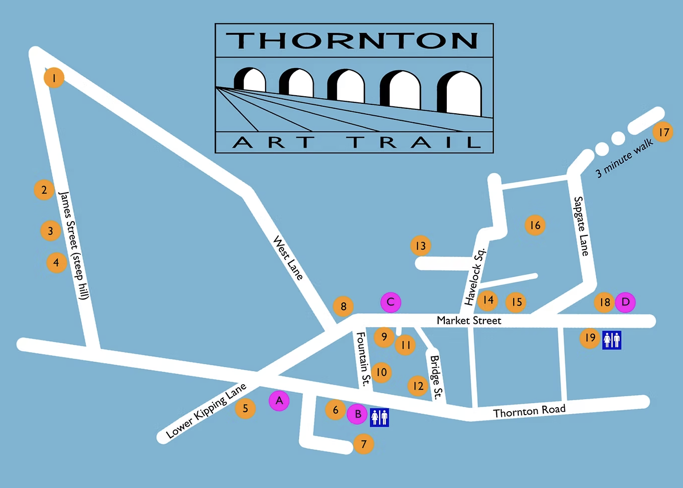 Thornton Art Trail Map