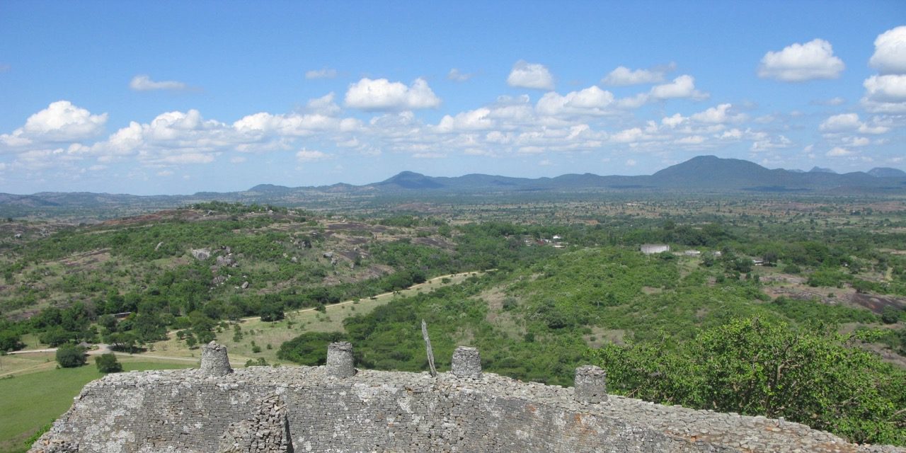 Overview of the Great Enclosure at the UNESCO World Heritage Site of Great Zimbabwe, an ancient city near Masvingo, Zimbabwe, and the capital of the Kingdom of Zimbabwe during the Late Iron Age.